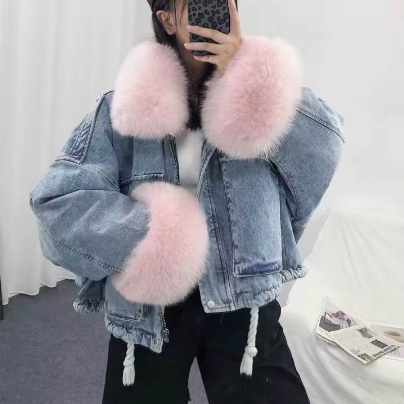 CHAQUETA FUR MEZCLILLA