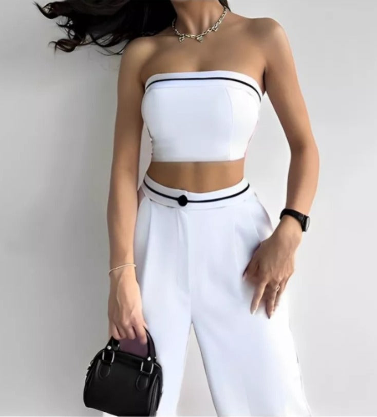 CONJUNTO PANTALÓN Y CROP TOP